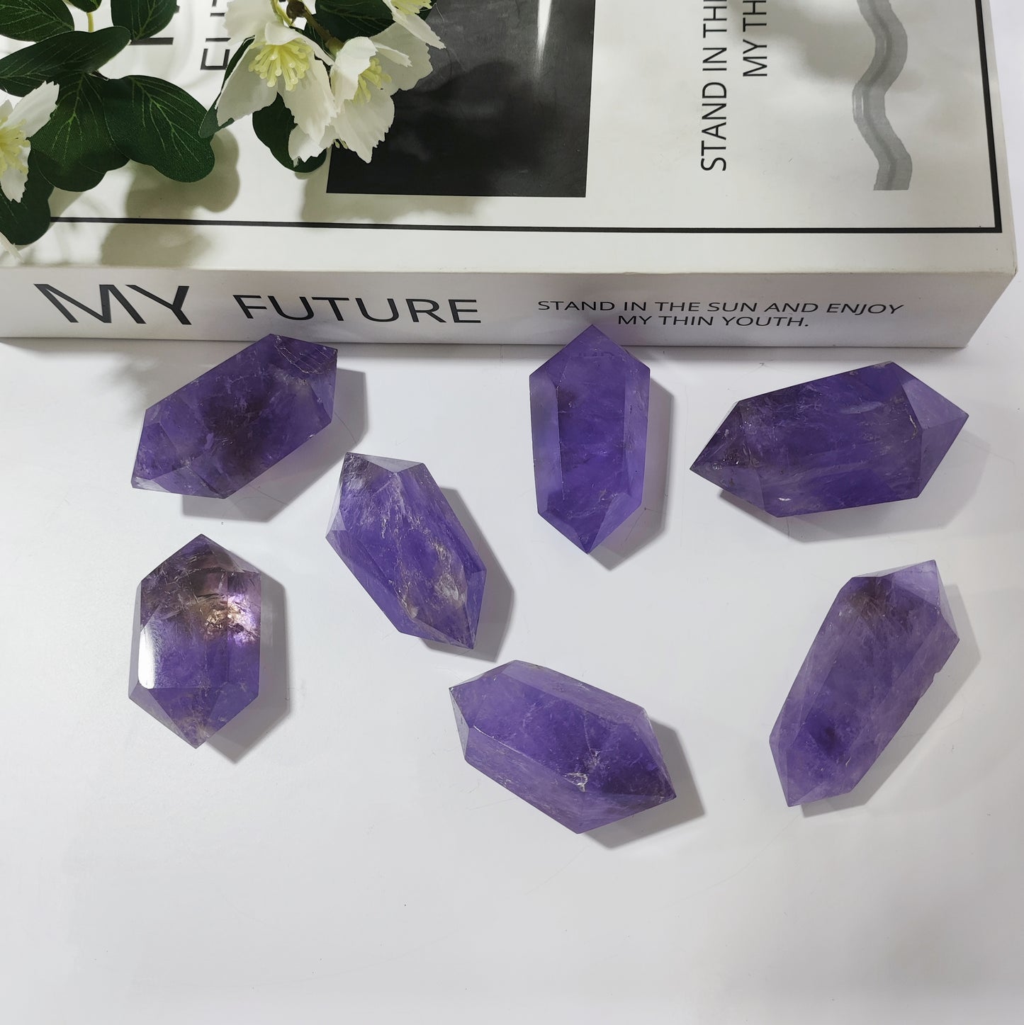 Double Pointed Amethyst